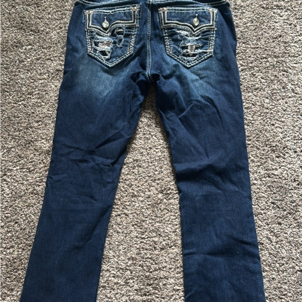 Rock Revival Blue Straight Leg Jeans with Classic Fit